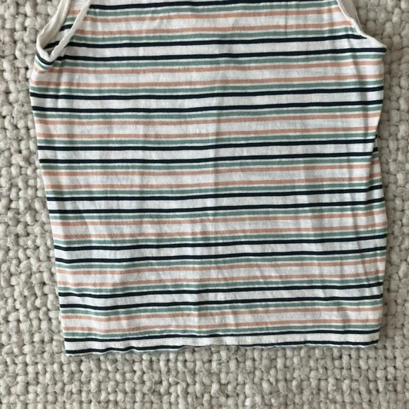 Madewell Striped Tank Top Casual Sleeveless Top Everyday Wear Size S - Picture 6 of 10